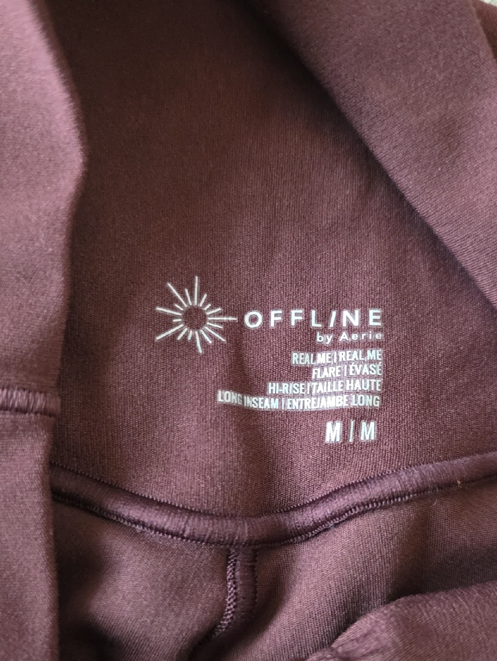Aerie Offline Medium Long Inseam Rouched Flare Leggings - Picture 3 of 4